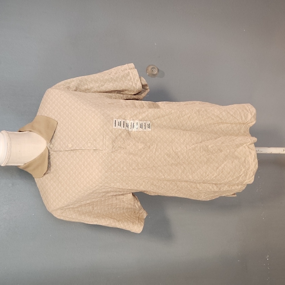 NWT John Henry Aztec desert Tan quarter button-down polo style cotton …